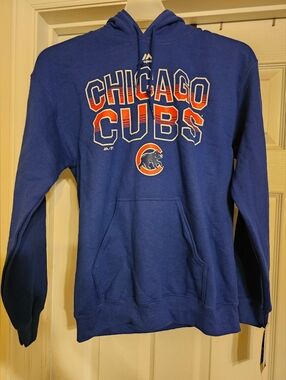 NWT Chicago Cubs Blue Pullover Hoodie. Size:S.